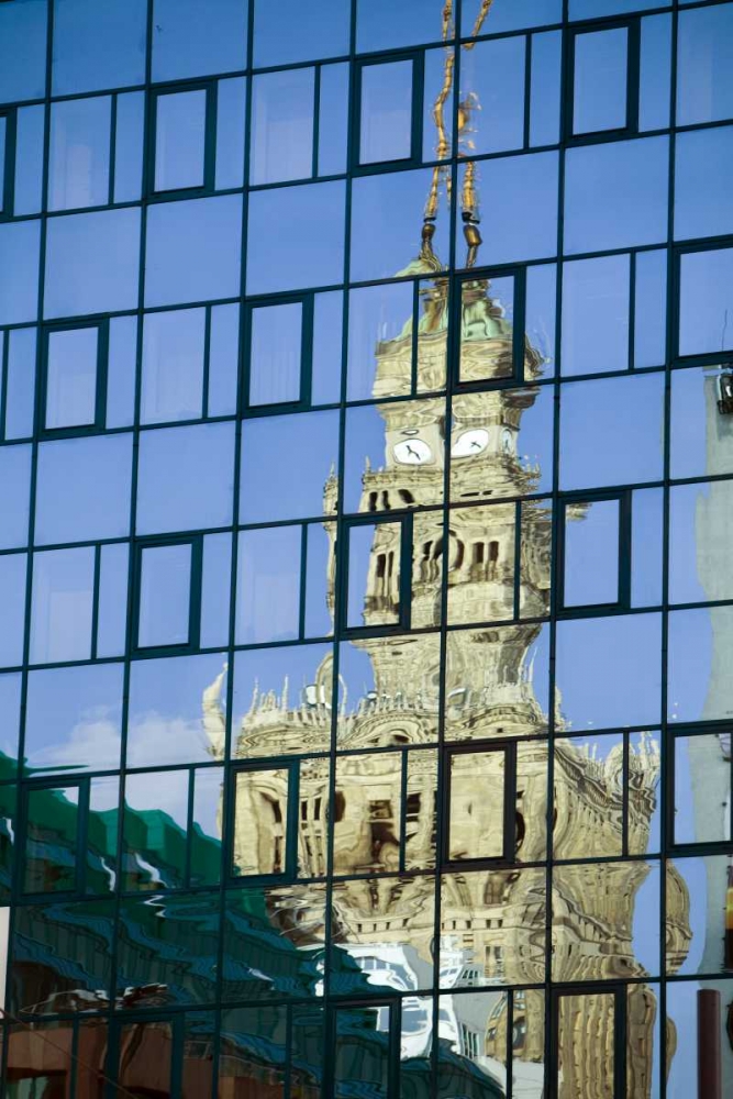 Poland, Warsaw Building reflects in new building art print by Jim Zuckerman for $57.95 CAD